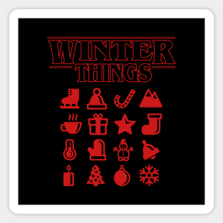 Winter Things Cool 80's Christmas Meme Magnet